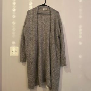 Acne Studios Raya Mohair Long Cardigan Grey XXS